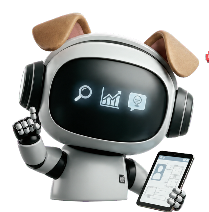 WorkBuddy 小机器人坐在电脑底座上