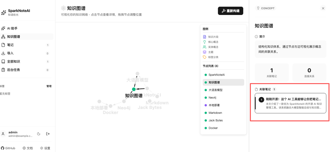 碎片知识终于不乱了！这款开源 AI 工具，把笔记转为知识图谱，还能本地部署！ 配图 16