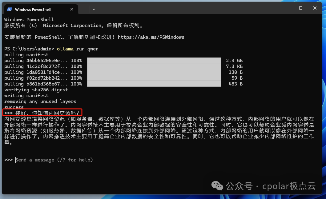 Windows安装Ollama结合内网穿透实现公网访问本地大语言模型web交互界面 配图 7