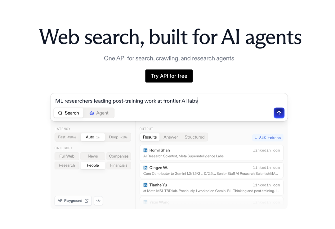 顶级AI 检索服务商Exa ，如何用 Zilliz Cloud服务Agent 检索需求 配图 2