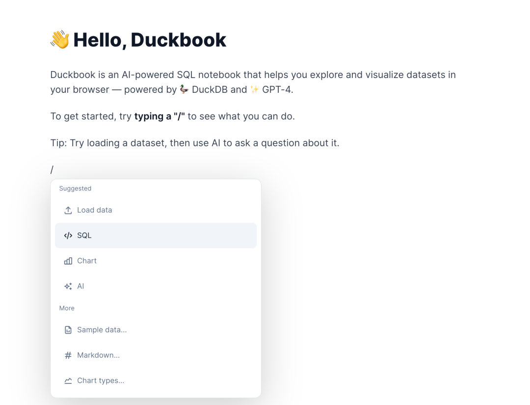 【AI产品】Duckbook.ai：浏览器中的SQL与AI完美结合！ 配图 3