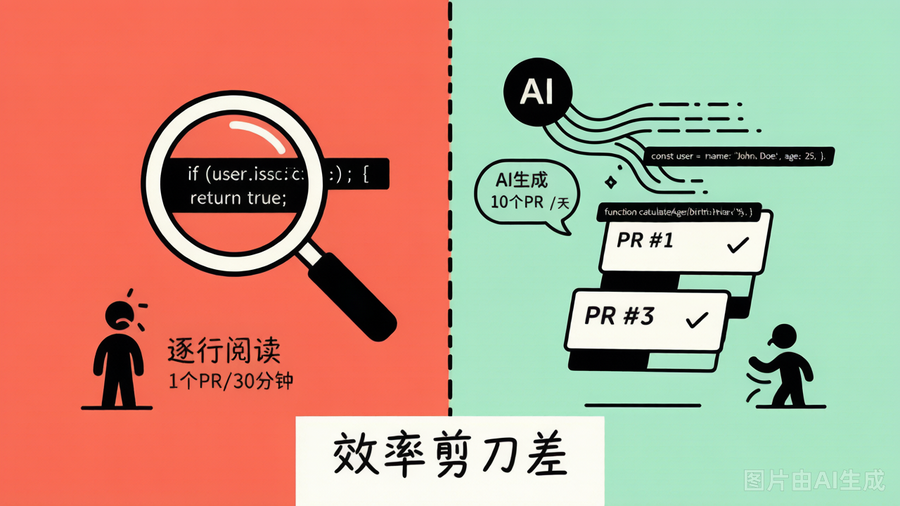 人眼阅读 vs AI生成的效率剪刀差