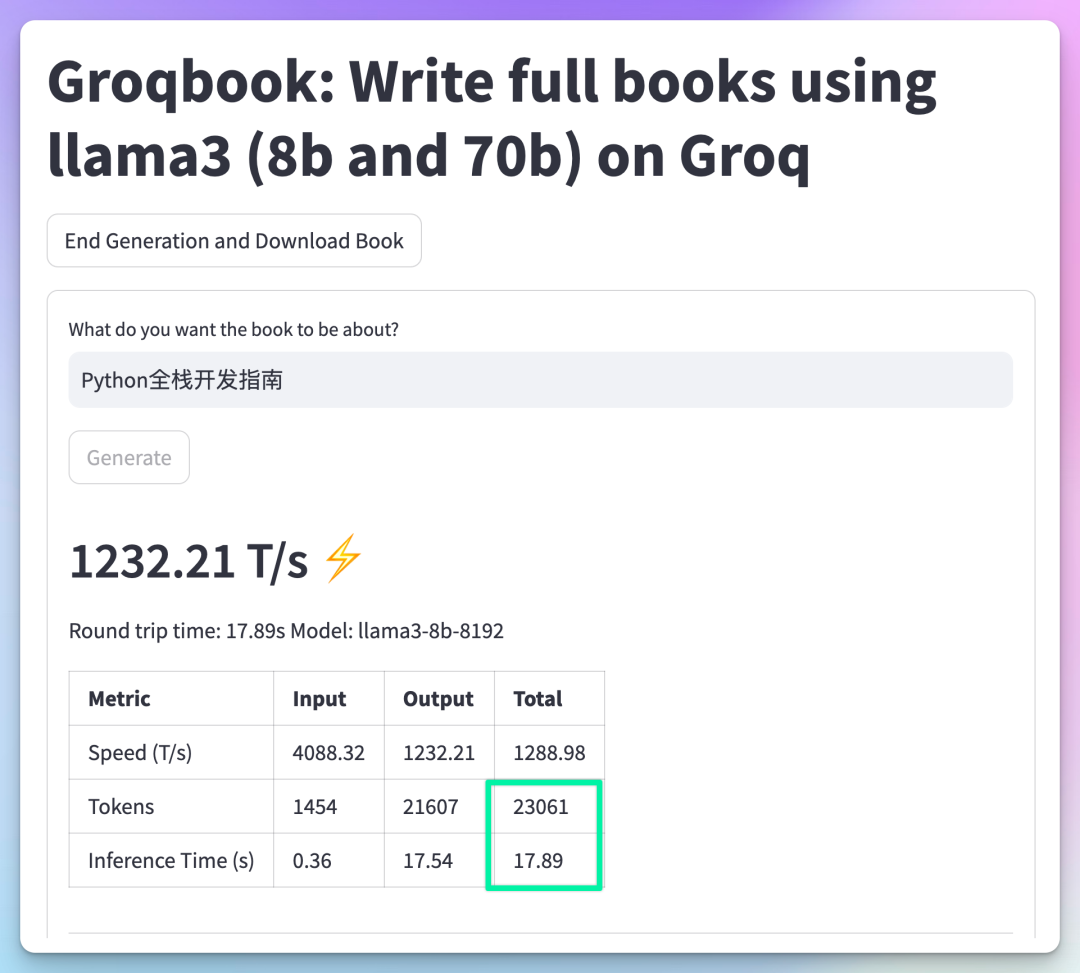 Groqbook：使用 Groq 和 Llama3 在几秒钟内生成整本书