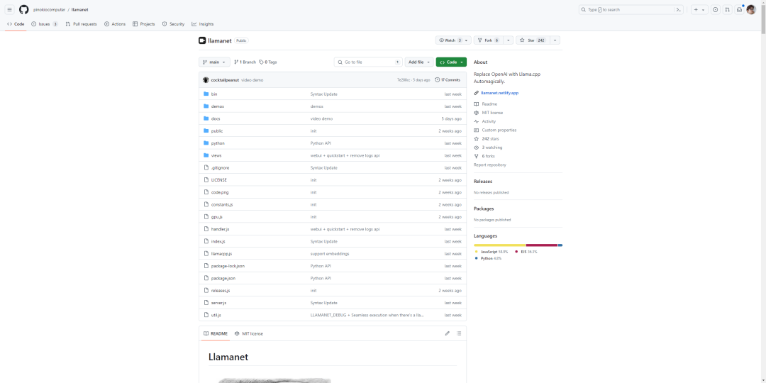 Llamanet：一行代码就可以将OpenAI驱动的程序转换为lamma.cpp！ 配图 5