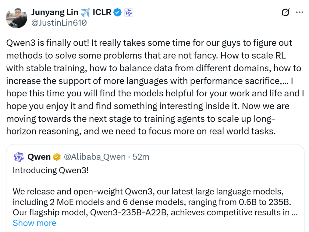 猛击OpenAI o1、DeepSeek-R1！刚刚，阿里Qwen3登顶全球开源模型王座，深夜爆火 配图 8