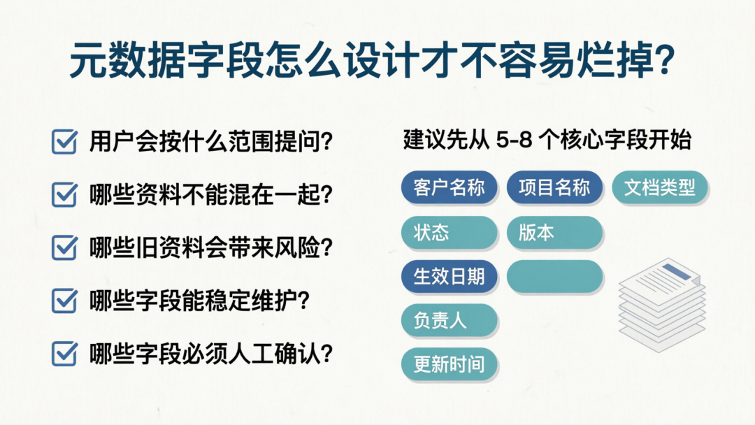 元数据字段设计检查清单