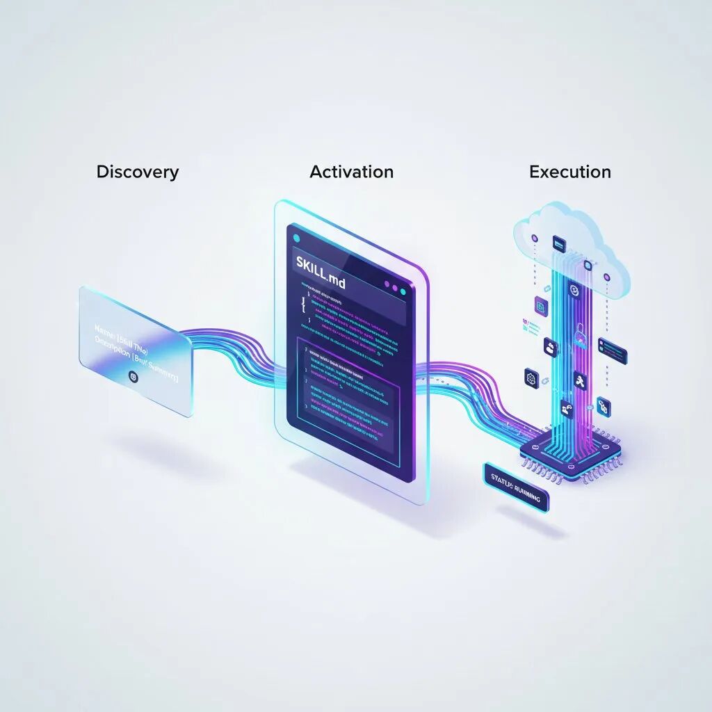 图片：Skills 渐进式披露示意图