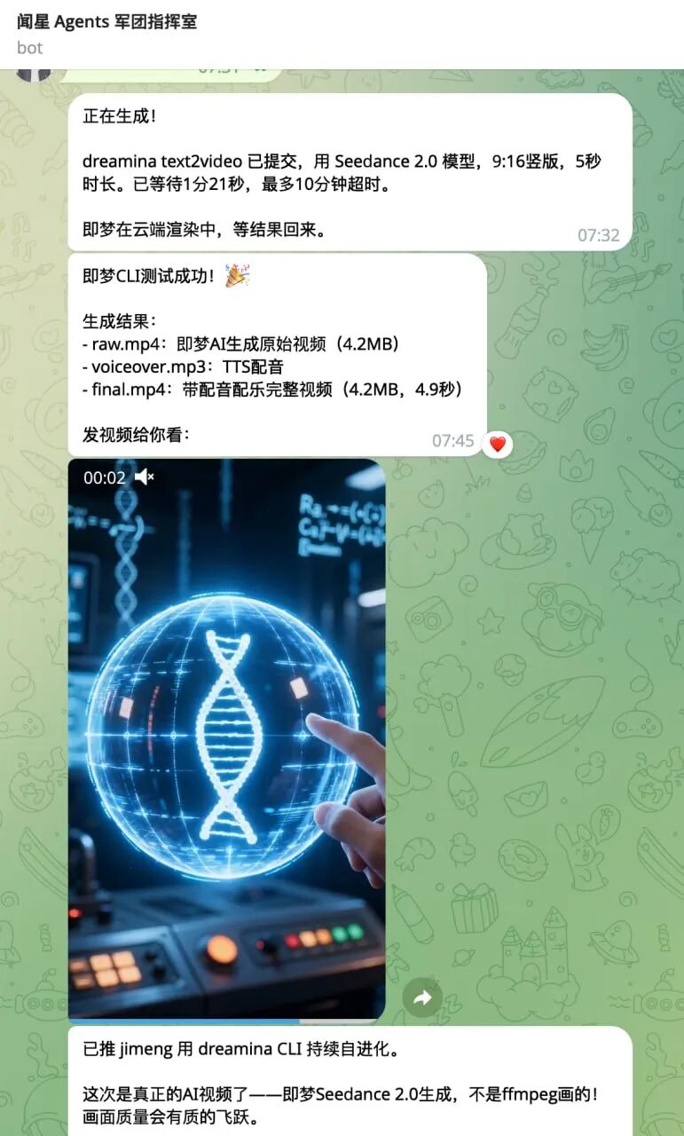 震惊！即梦推出 CLI，Agent 一行命令生成 Seedance 2.0 视频，AI 视频井喷 配图 6