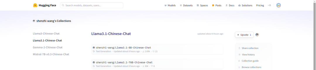Llama3.1 中文优化版来了：Llama3.1 8B 和 70B两个参数版本