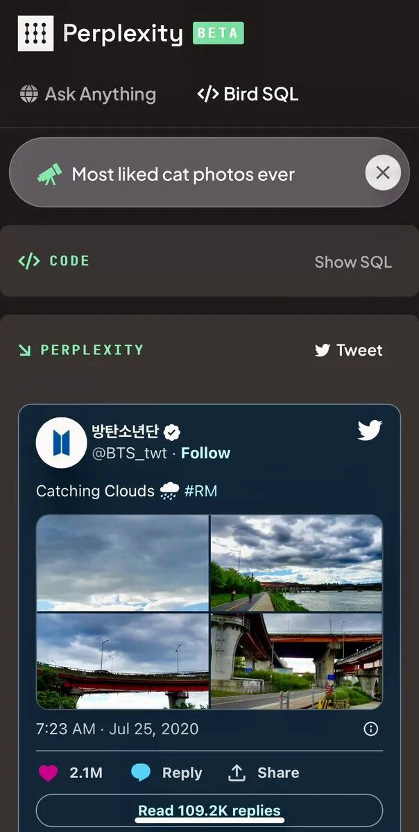 Perplexity推出Bird SQL：自然语言秒变SQL，高效查询推特内容 配图 7