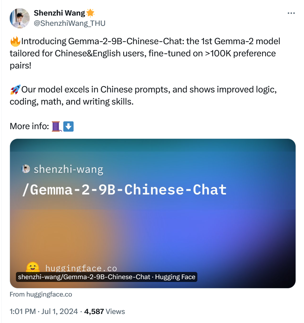 重演 Llama3 抢坑狂潮？首个中文社区版的 Gemma-2 来了 配图 4