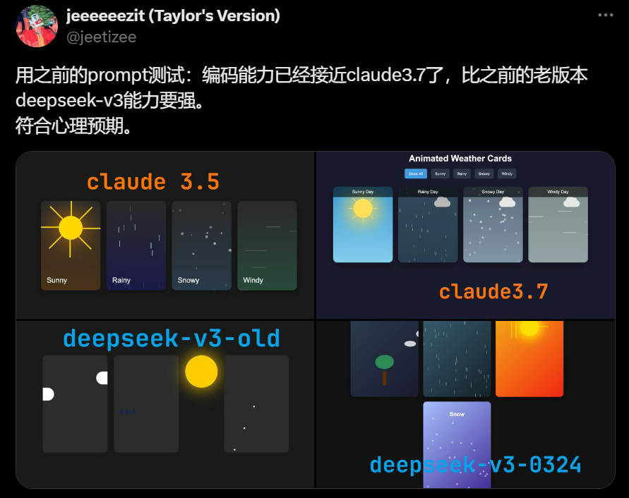 DeepSeek发布最新版V3，代码和审美有了质的提升，附5大维度测评 配图 3