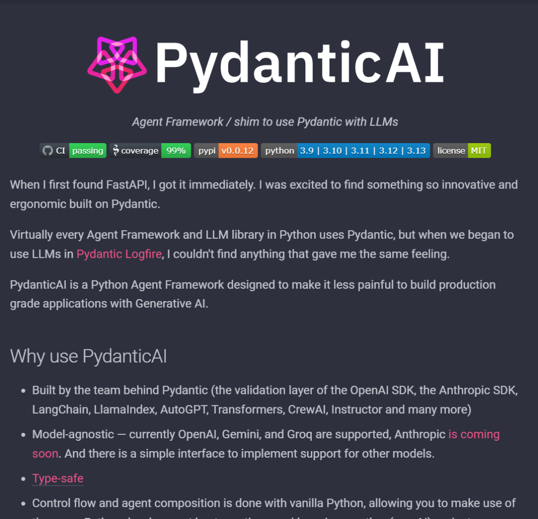 开发者的选择越来越多了，又一个AI智能体框架玩家：PydanticAI 配图 6