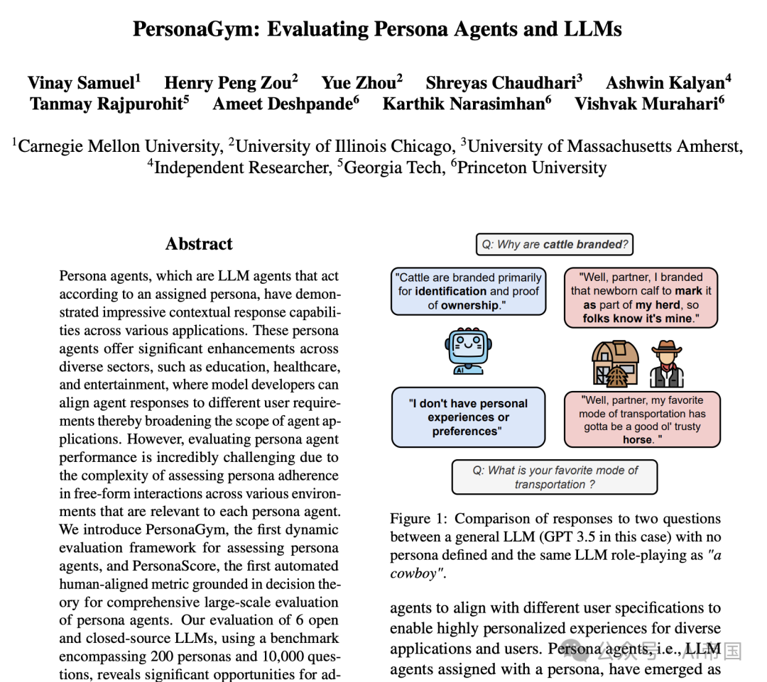 PersonaGym：评估角色agent与LLMs