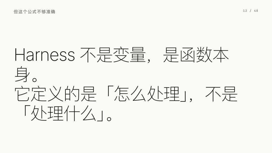 第 12 页：Harness 不是变量，是函数本身