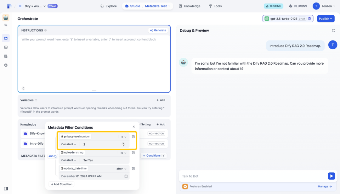 Dify v1.1.0 发布：用元数据给知识库"贴标签"，RAG 检索效率翻倍 配图 2