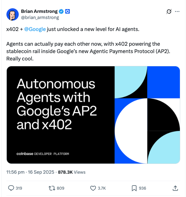 Google 推出 AI 支付协议，支持信用卡与稳定币