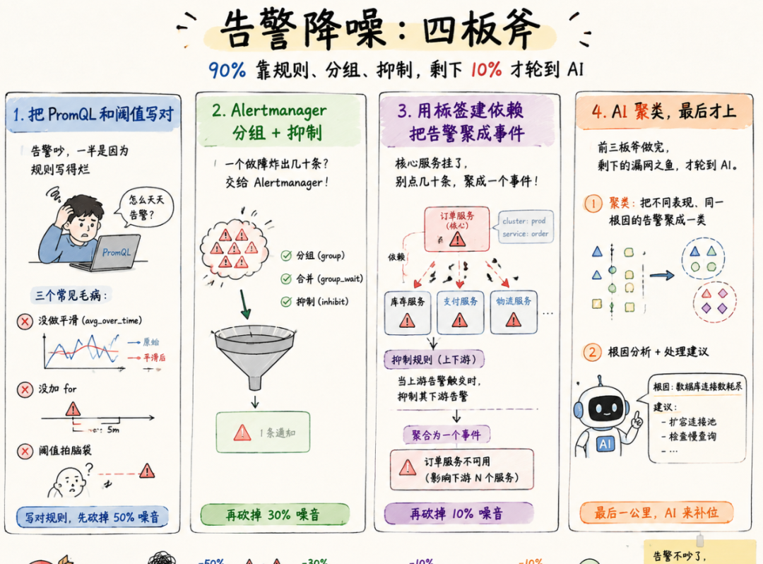 AIOps落地：告警降噪到底怎么做？我落地了一套方案