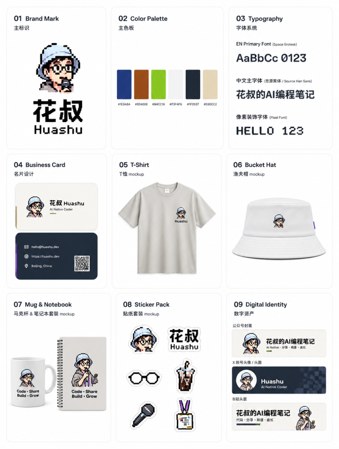 花叔的完整品牌形象系统