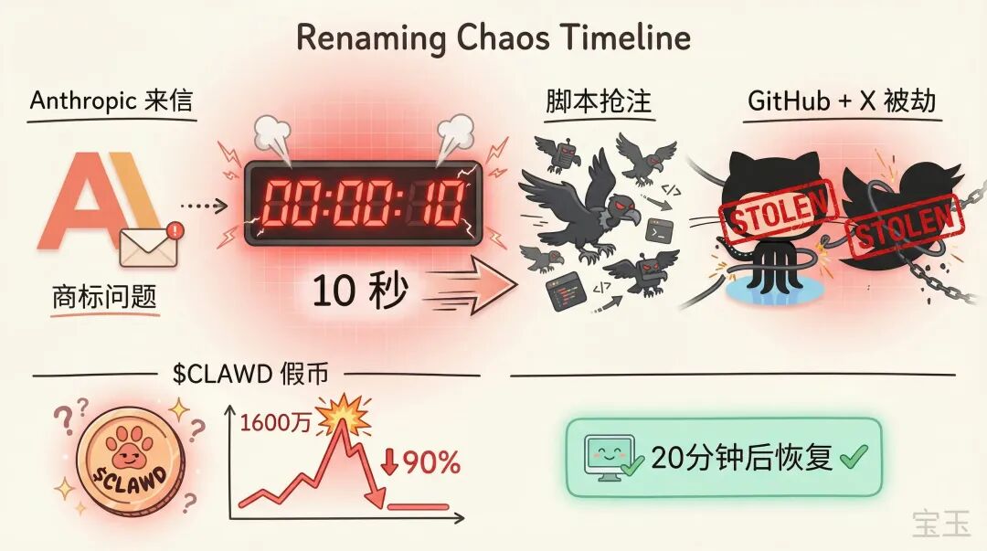 改名风波：10 秒内被加密骗子抢注