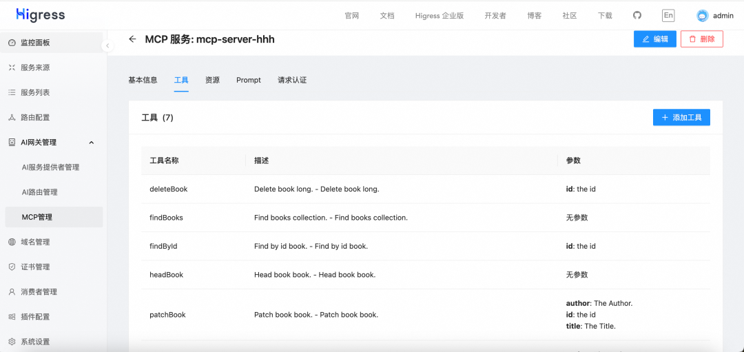 Higress 新增 MCP 服务管理，助力构建私有 MCP 市场 配图 6