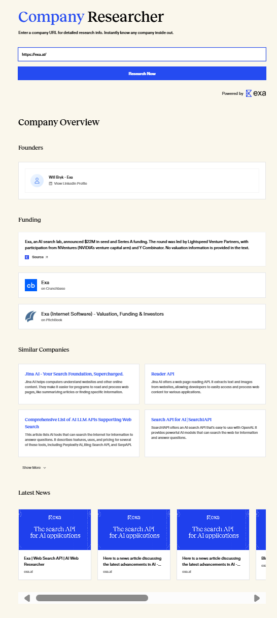 Exa：给 AI Agent 的 “Bing API” 配图 10