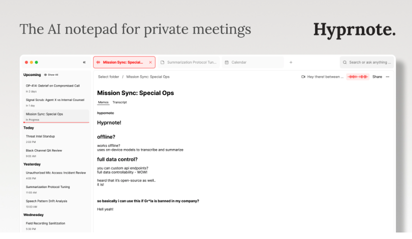 hyprnote:专为会议记录而设计的 AI 笔记 配图 8