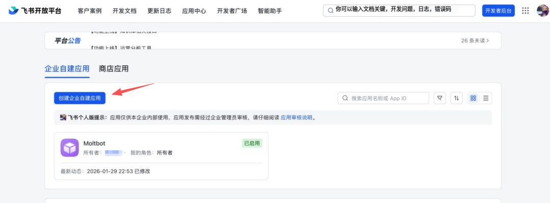 创建企业应用