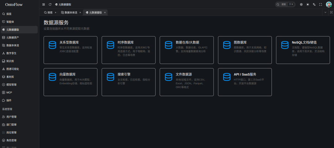 OntoFlow数据源管理