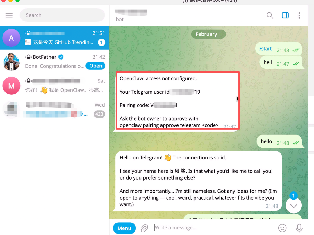 教你零成本使用满血 Clawdbot，并手把手带你集成飞书和Telegram 配图 20