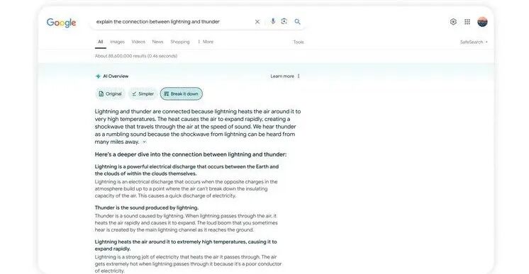 谷歌重新设计搜索引擎：全程AI加持，从“AI概览”到自动分类 配图 3