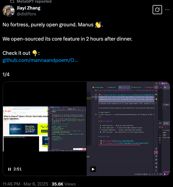 MetaGPT打造的OpenManus和MGX，实现：一个人即一个软件团队，实操效果太炸裂 配图 2