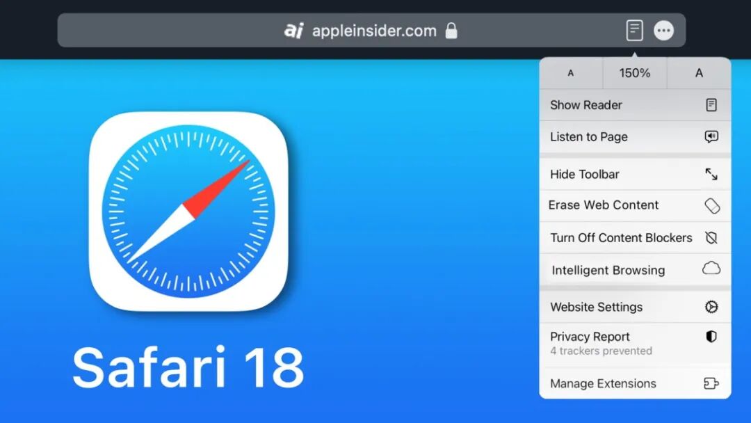 曝光！苹果ios18浏览器强推AI功能:智能搜索、网页橡皮擦等 配图 2
