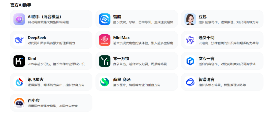 经过 4000 个分类处理，360 把国内这 12 个顶尖大模型擅长点都说清楚了。 配图 4