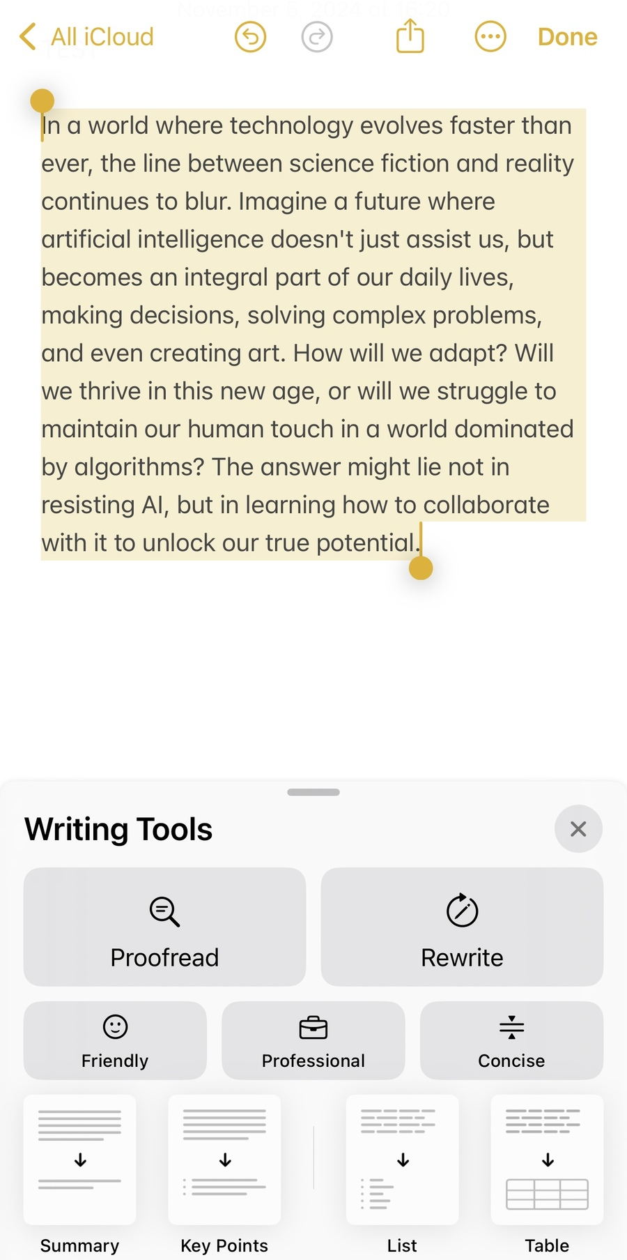 Apple Intelligence体验报告/使用教程（一）：写作工具篇 配图 10