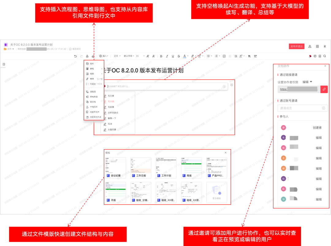 鸿翼OpenContent智能文档云革新企业协同协作体验，提升内容生产力！ 配图 6