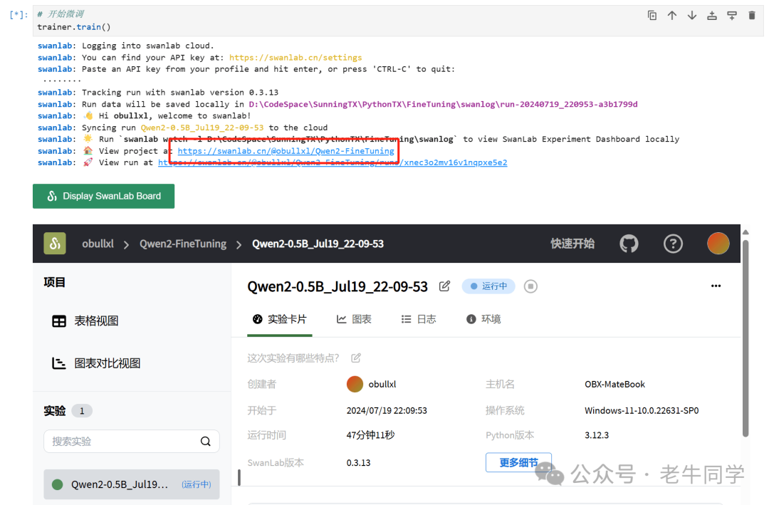 基于 Qwen2 大模型微调技术详细教程（LoRA 参数高效微调和 SwanLab 可视化监控） 配图 7