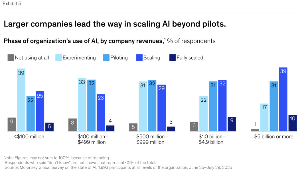 麦肯锡最新重量级报告：《The State of AI》全球企业AI应用现状——AI飞速普及，但能转化成利润的企业，只有 6% 配图 10
