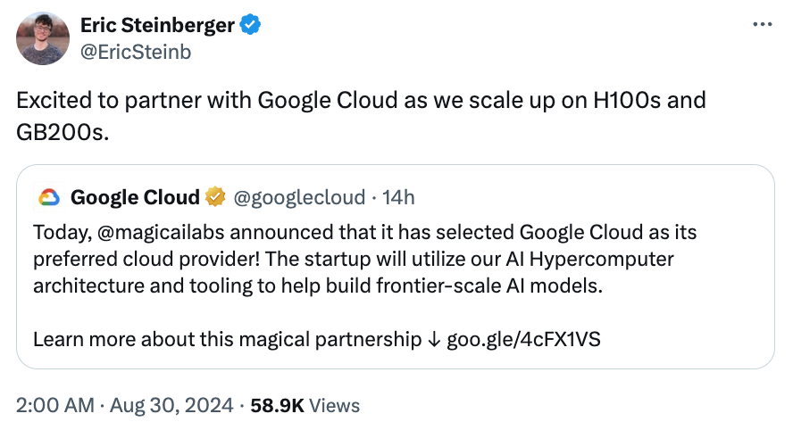 1亿个Token！初创公司Magic与Google达成合作，表演LLM界的大力出奇迹。 配图 13