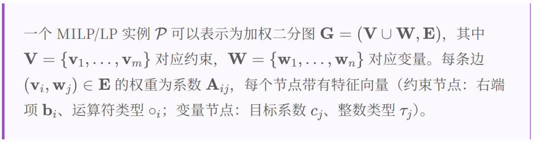 Definition 7：对加权二分图实例表示给出了正式定义