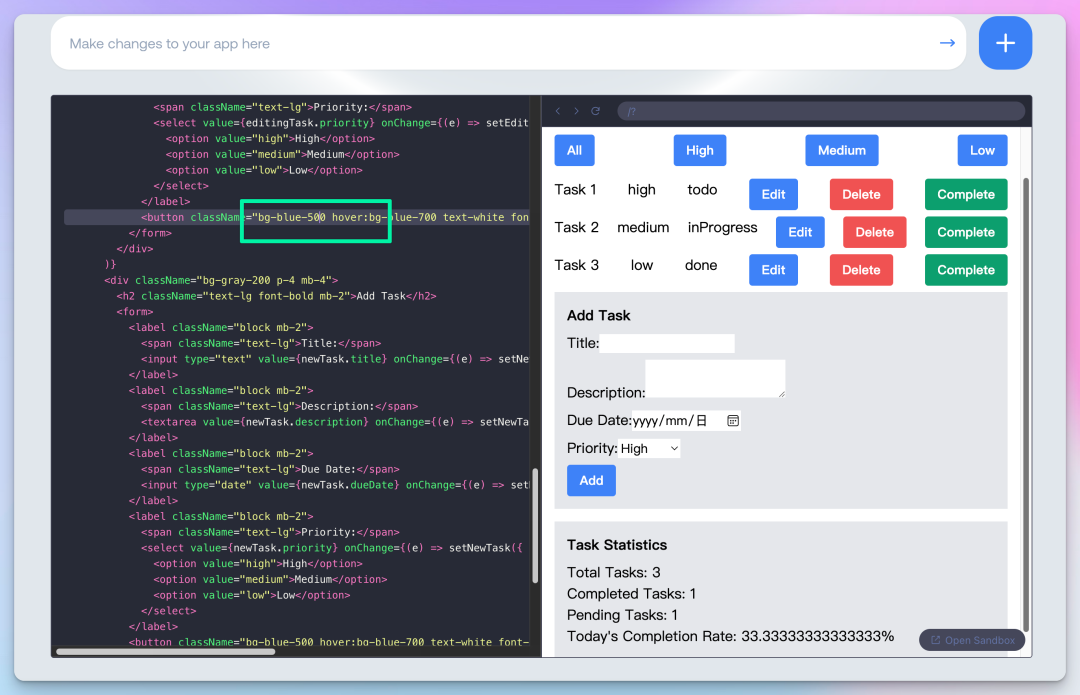 LlamaCoder：一个令人兴奋的开源AI编程工具，轻松实现React项目在线预览与开发 配图 3