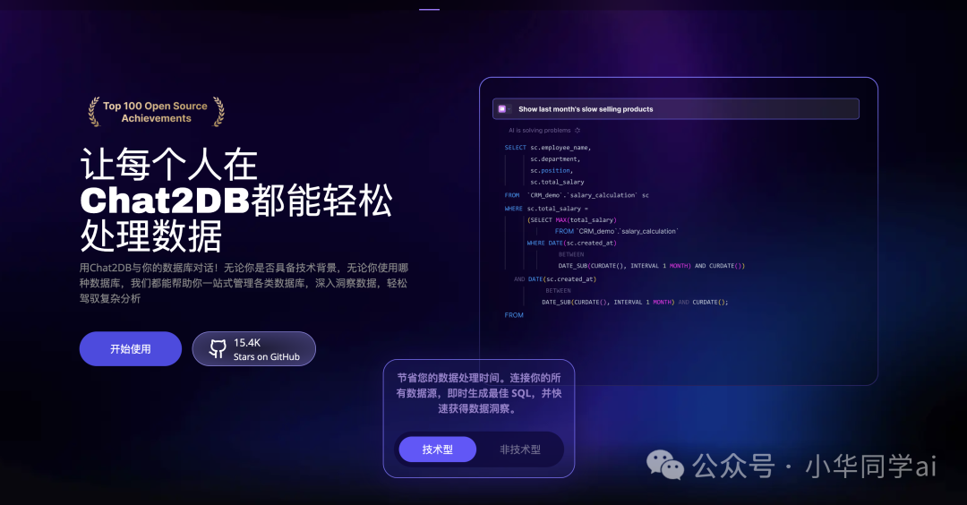 Chat2DB：智能数据库查询工具，一款强大的数据库聊天机器人工具