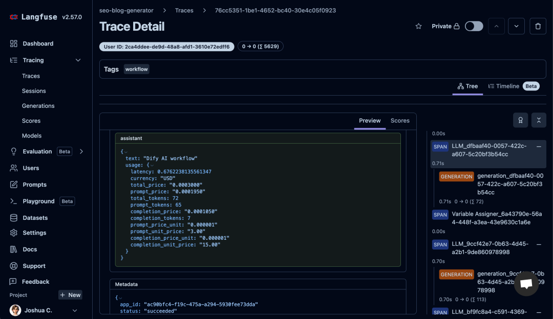 Dify v0.6.12：集成 LangSmith 和 Langfuse 增强 LLM 应用的可观测性 配图 4