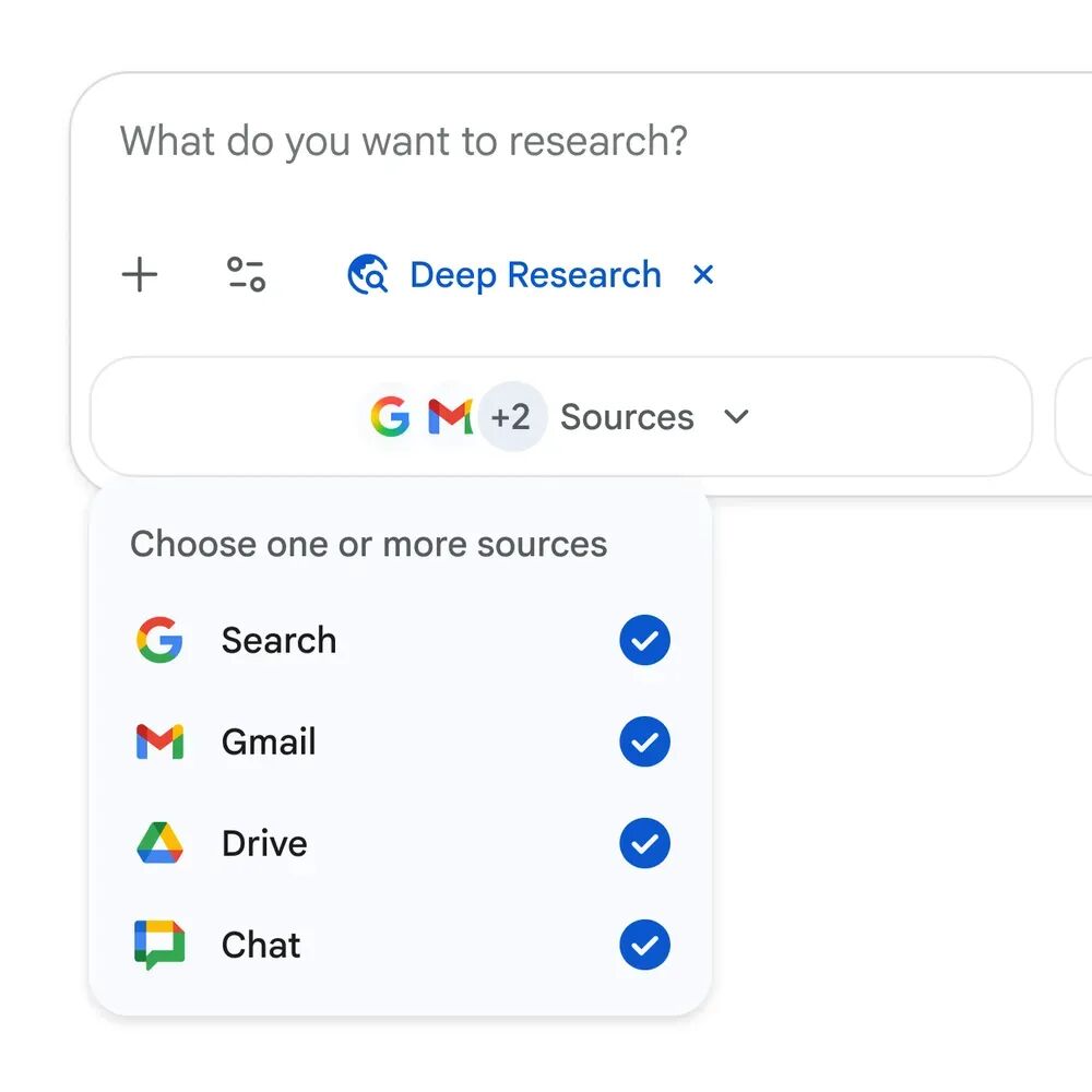 Gemini 重磅更新！Deep Research 可以读你的邮件、网盘、甚至聊天记录了 配图 4