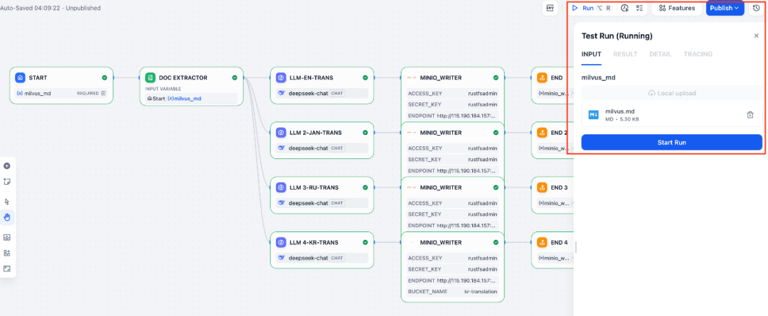 Dify + RustFS + Milvus，构建文档多语言翻译 AI Workflow 配图 15