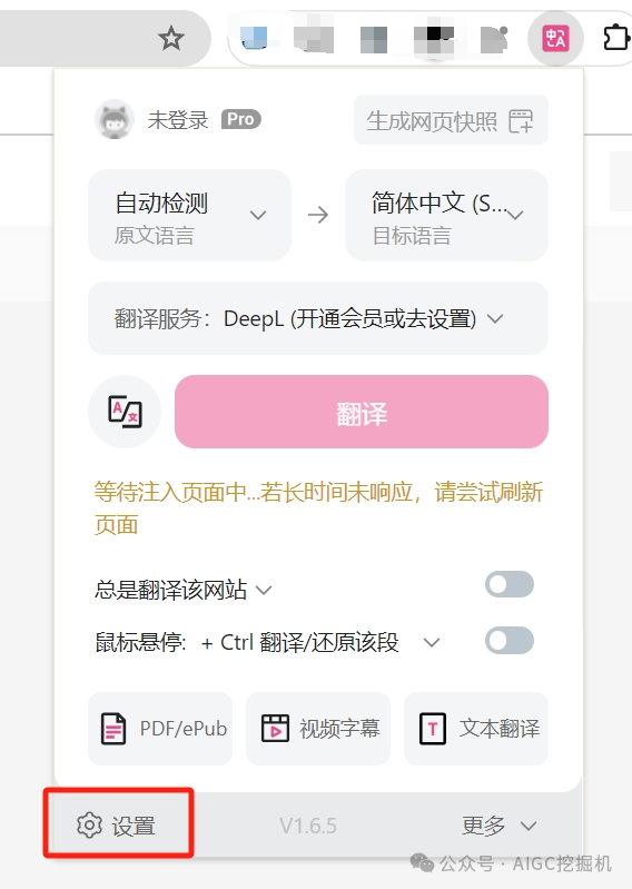 最强AI翻译插件：沉浸式翻译 接入Deeplx 配图 3