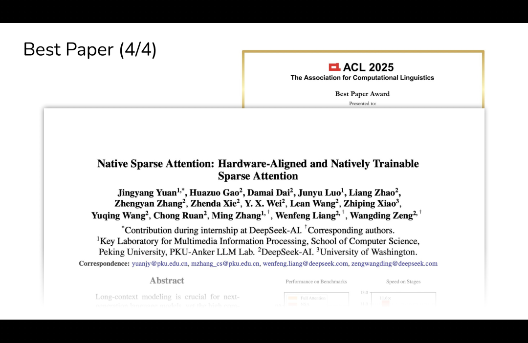 硬核，DeepSeek拿下ACL 2025最佳论文，长文推理飙升11.6倍！