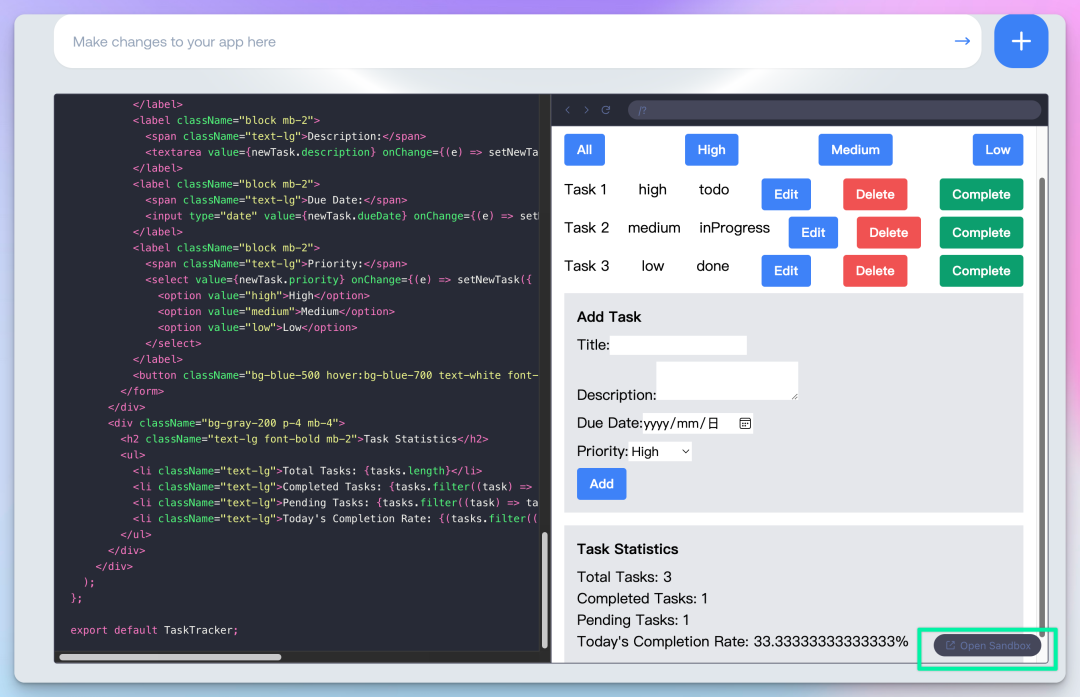LlamaCoder：一个令人兴奋的开源AI编程工具，轻松实现React项目在线预览与开发 配图 5