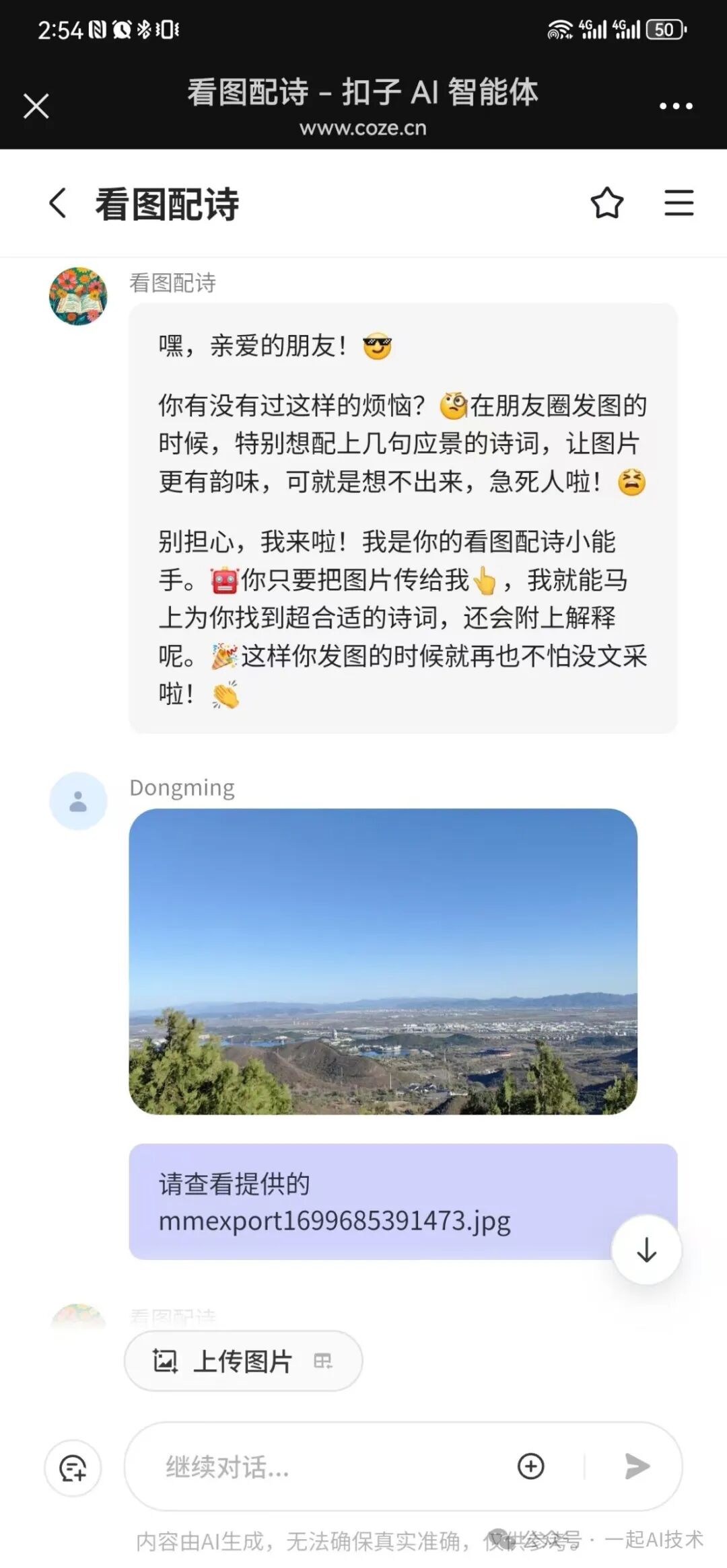 使用Coze平台开发一个看图配诗的智能体 配图 15