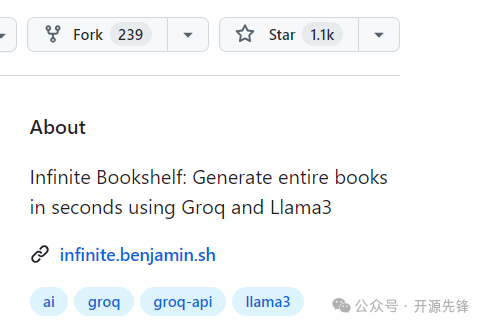 1.1K star!基于Llama3几秒钟完成一本书，这个项目有点厉害！ 配图 3